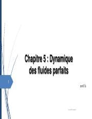 Cours Mécanique des Fluides Dynamique Fluide Parfait 05 Copie pdf