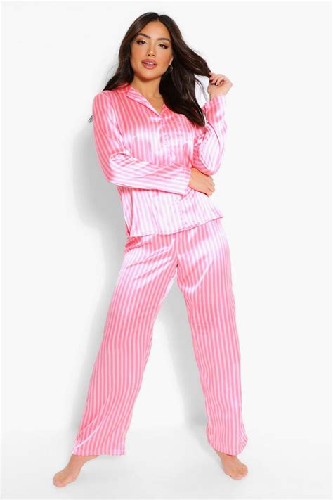 Mix And Match Candy Stripe Satin Set