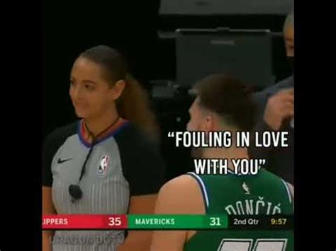 Fouling In Love With You Luka Donc C To Female Referee Ashley Moyer