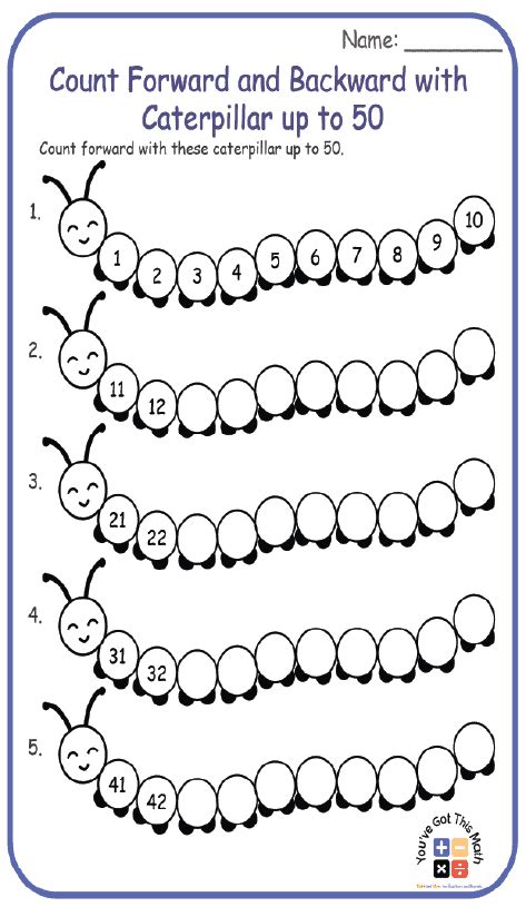 10 Free Counting Forward And Backward Worksheets