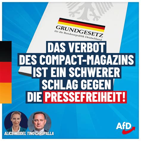 Alice Weidel Tino Chrupalla Das Verbot Des Compact Magazins Ist Ein