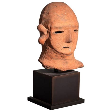 Rare Ancient Japanese Kofun Period Haniwa Pottery Head Of A Lady