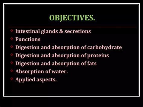 intestinal glands  secretions