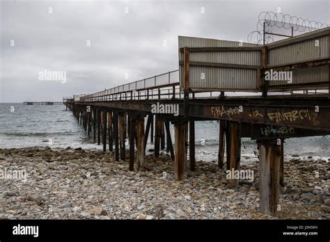 The Old Rapid Bay Jetty South Australia Showcasing Its Rusting