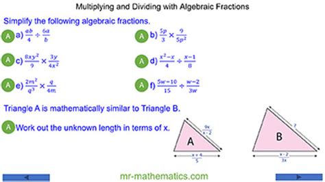 Multiplying And Dividing With Algebraic Fractions Single Brackets