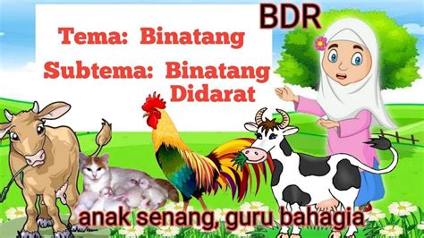 Video Pembelajaran Tema Binatang Subtema Binatang Di Darat Paud Tk Bdr