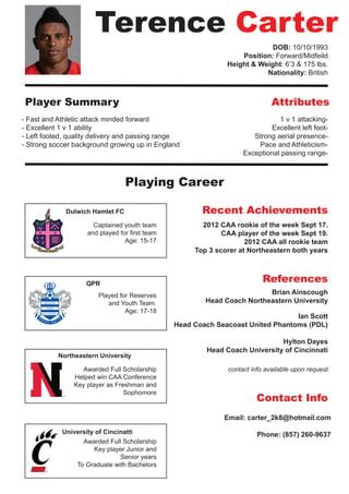 Soccer CV/ resume | PDF