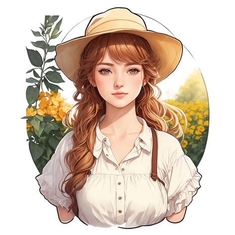 Premium AI Image | Anime farmer girl and organic farm images with ai ...