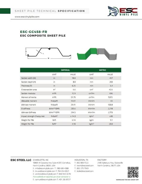 Frp Composite Sheet Piles Esc Vinyl Sheet Piling