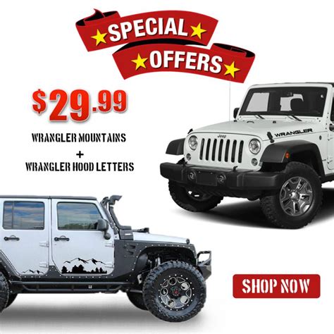 Jeep Wrangler Mountain Decals