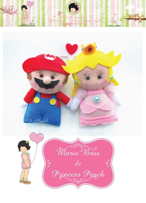 Duo Mario Bros E Princesa Peach Molde Digital Elo7