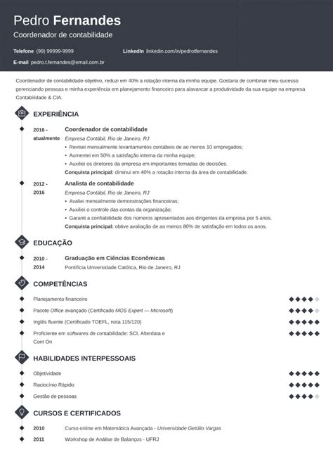 Modelo De Currículo Templates De Curriculum Vitae Prontos