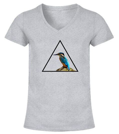 Eisvogel Bird Vogel Fliegen Vektor V Ausschnitt T Shirt Frauen