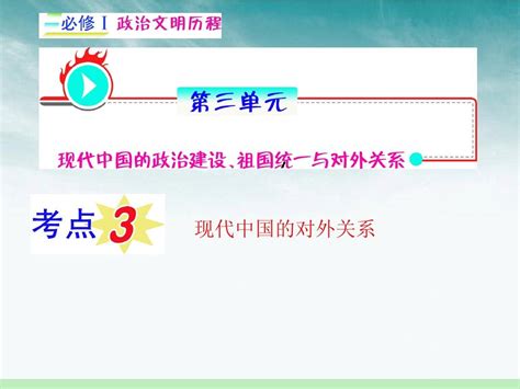 【学海导航】福建省2012届高考历史第1轮复习 第3单元 考点3现代中国的对外关系课件 人民版必修1word文档在线阅读与下载无忧文档