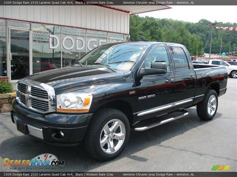 2006 Dodge Ram 1500 Laramie Quad Cab 4x4 Black Medium Slate Gray Photo 3