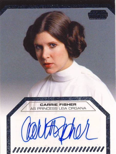 Star Wars Galactic Files Series Autograph Card Carrie Fisher As