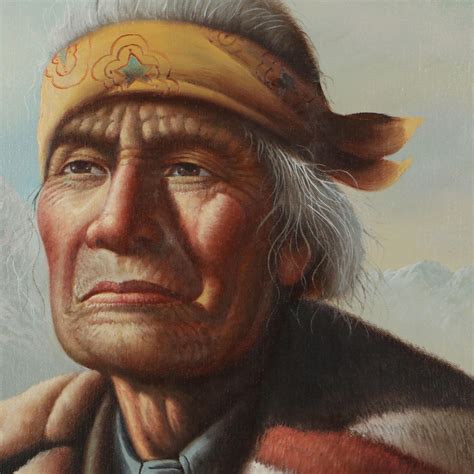 Garcia Portrait Oil Painting of a Native American Man | EBTH