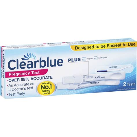 Clearblue Plus Pregnancy Test 2pk Woolworths