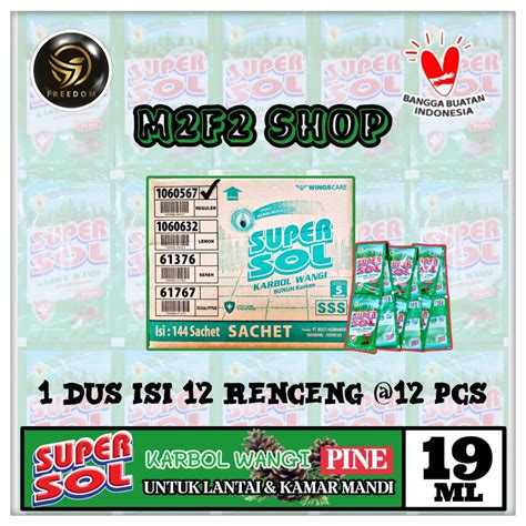 Jual Supersol Karbol Wangi Pine Reguler Sachet Ml Kemasan Karton