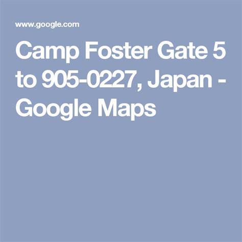 Camp Foster Building Number Map