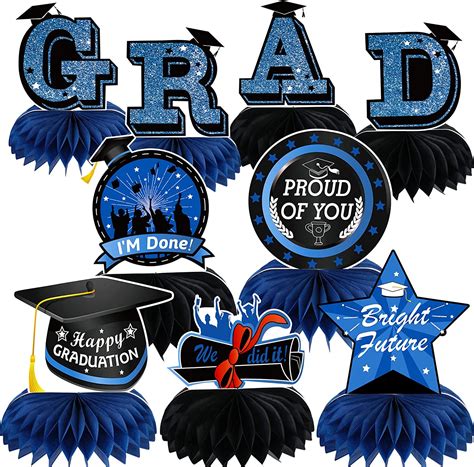 Amazon Howaf Graduation Honeycomb Centerpieces Pieces Congrats