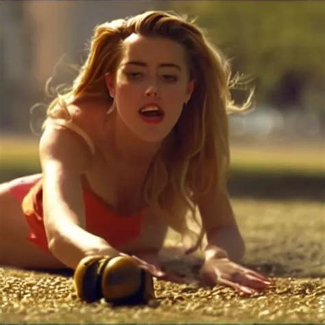 Amber Heard Stepping On A Bee Cinematic Scene Stable Diffusion