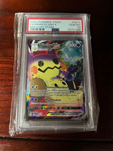 PSA 10 Mimikyu VMAX TG17 Brilliant Stars Pokemon Hobbies Toys Toys