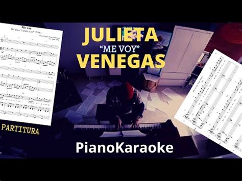 Julieta Venegas Me Voy Piano Karaoke Partitura Youtube