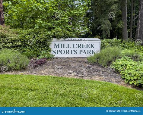 Mill Creek, WA USA - Circa July 2022: Close Up View of Then Entrance ...