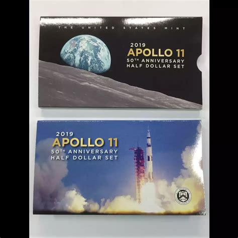 2019 S Apollo 11 Half Dollar Set W US Mint OGP Enhanced Reverse Proof