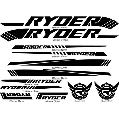 READY STOCK Ryder Frame Decals For Mountain Bike Lazada PH