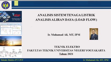 Kuliah Analisis Sistem Tenaga Listrik Pokok Bahasan Analisis Aliran