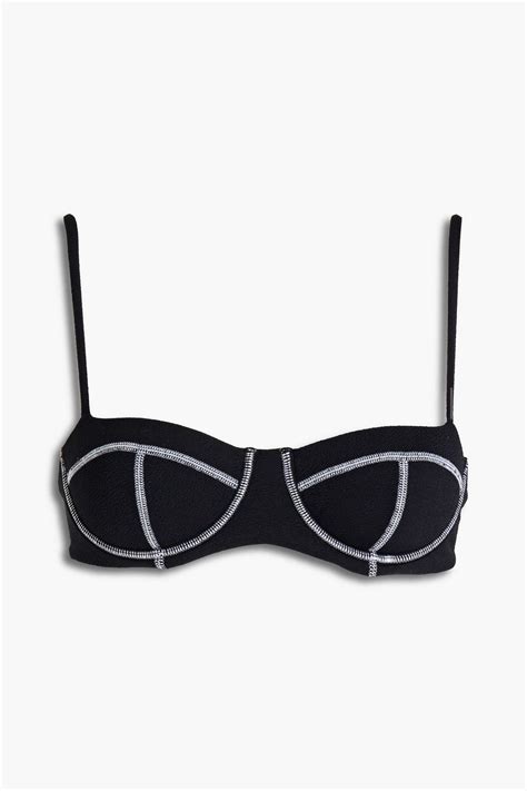 Onia Flora Seersucker Underwired Bikini Top The Outnet