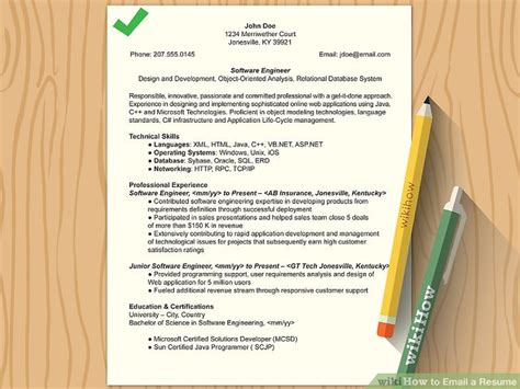 email  resume  pictures wikihow