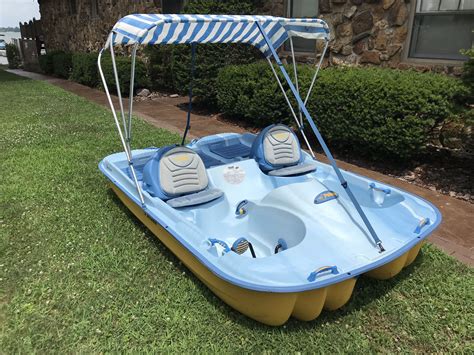 Pelican Play Center Pedal Boat Paddle Boats 5 Person 1050lb With Canopy