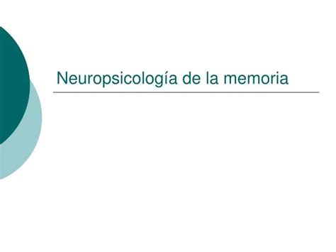 PPT Neuropsicología de la memoria PowerPoint Presentation free