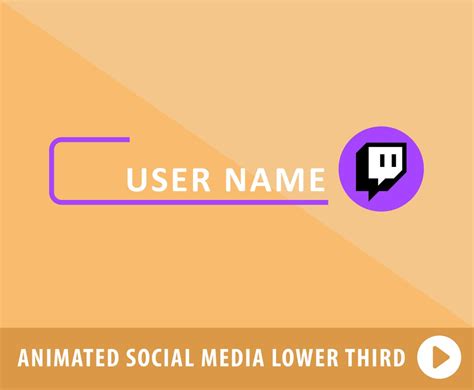 Animated Social Media Lower Thirds Lower Third For Twitch Intro