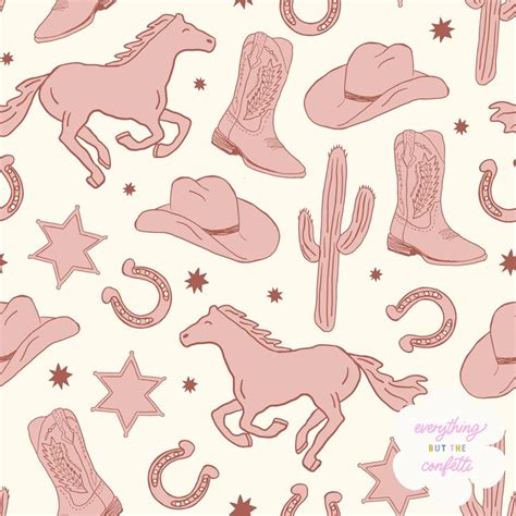 Western Seamless Pattern Cowboy Repeat Pattern Wild West Seamless