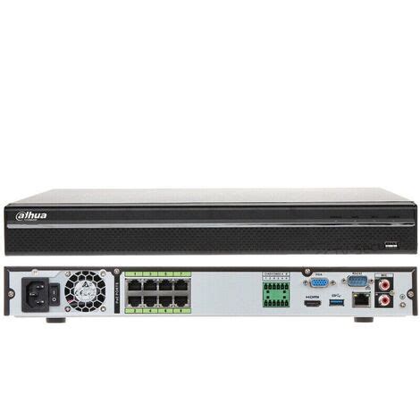 NVR DAHUA 8 CANALI POE IP 4K ULTRA HD 12 MPX 320 MBPS H 265 SERIE PRO