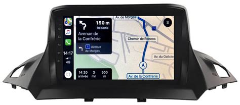 Autoradio Tactile Gps Android Et Carplay Sans Fil Ford Kuga Et C Max