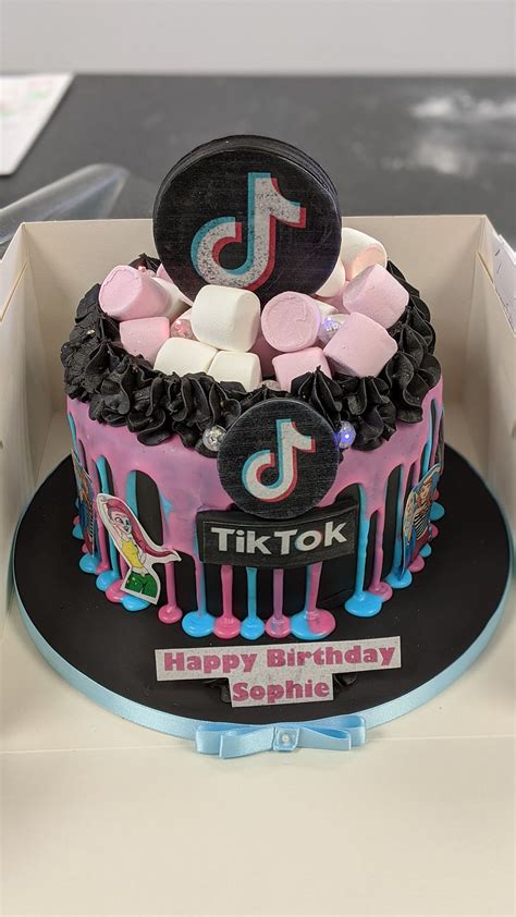 Tiktok Cake Design With Flashing LED Lights Sweet Temptation Cakes