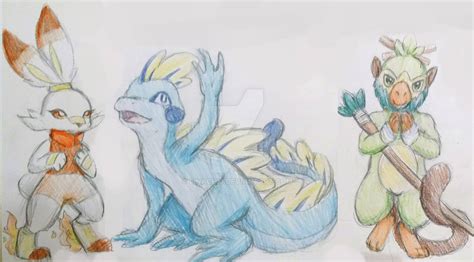 Galar Starter Evolutions Concept by Linachi0 on DeviantArt