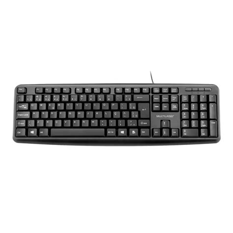 Teclado Usb Slim Multilaser Abnt Preto Tc Crystal Inform Tica