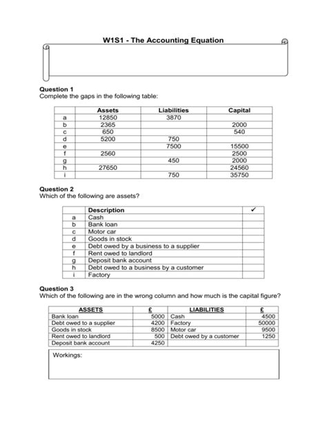 Given the Accounting Equation Answer Each of the Following Questions ...