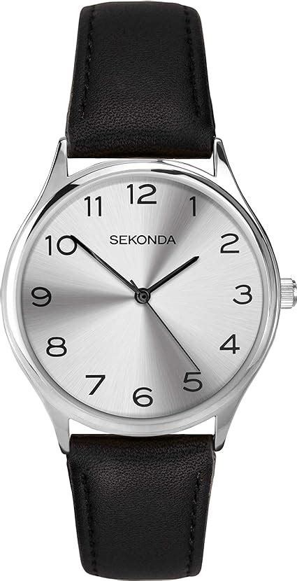 Sekonda Mens Classic Analogue Quartz Watch With Silver Dial And Black