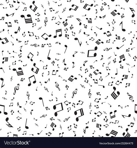 Seamless pattern with falling music notes Vector Image