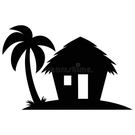 Beach Hut Silhouette Stock Illustrations 398 Beach Hut Silhouette