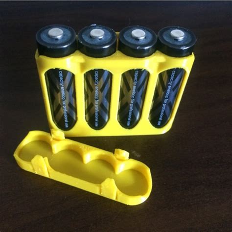 3D Printable AA Battery Case with simple status indicator by Frank