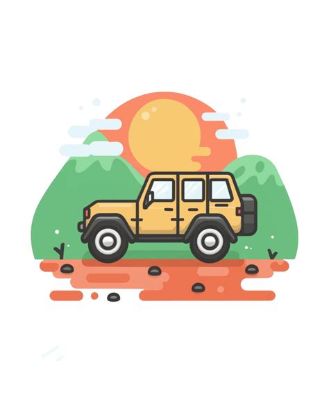 Free Off Road Car Illustration For T Shirt Design 43771343 Png