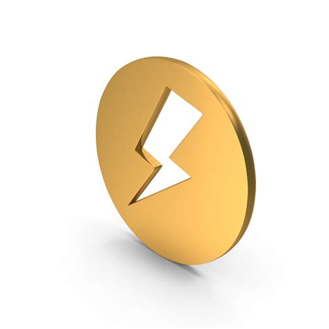 Power Symbol Gold PNG Images & PSDs for Download | PixelSquid - S118888194